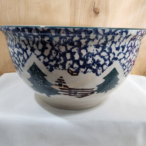 Tienshan Other - Folk Craft Cabin In Snow Mixing Serving Bowl 10.5" oven dishwasher microwave saf